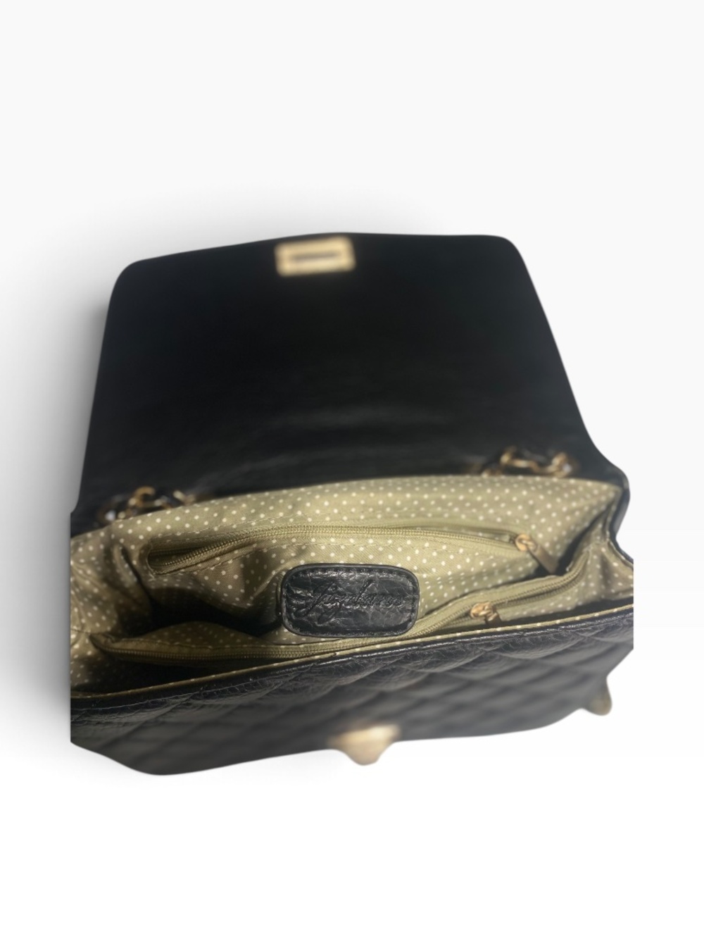 Quilted Black Leather Shoulder Bag - Picture 3 of 4
